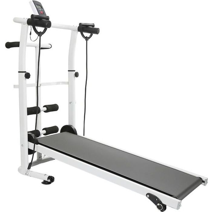 JINKEEY Tapis de Course Multifonction Tapis de marche Pliable Mécanique, Sit-ups, Fitness, Tapis roulant pour Maison/Bureau - Gris