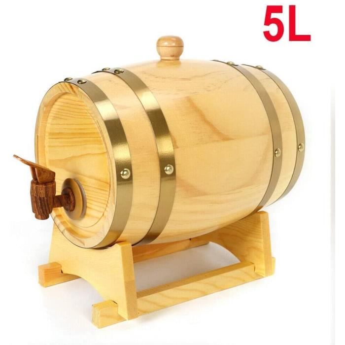 5L fûts de chêne tonneaux en bois tonneaux d'alcool tonneaux de vin tonneaux avec robinet en bois