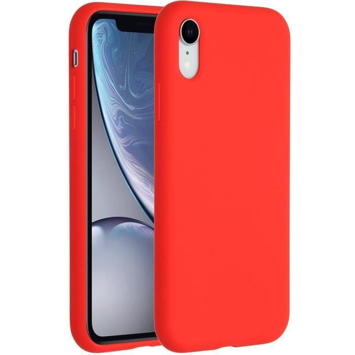 Coque silicone gel pour Iphone XR rouge