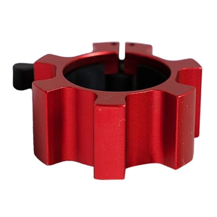 Colliers De Serrage Crochet Grip Quick Release Loquet Pour Barre De Musculation Levage De Poids 50mm Rouge