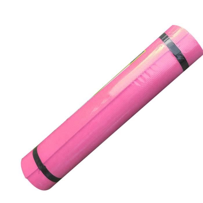 Tapis de sol, Tapis de sport, Tapis de gymnastique, Tapis de yoga en Mousse Rose 173 cm x 60 cm x 0.4 cm