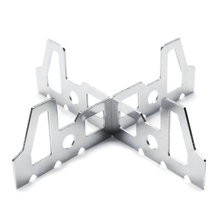 Support de poêle réchaud acier inoxydable pour camping barbecue Ve28543