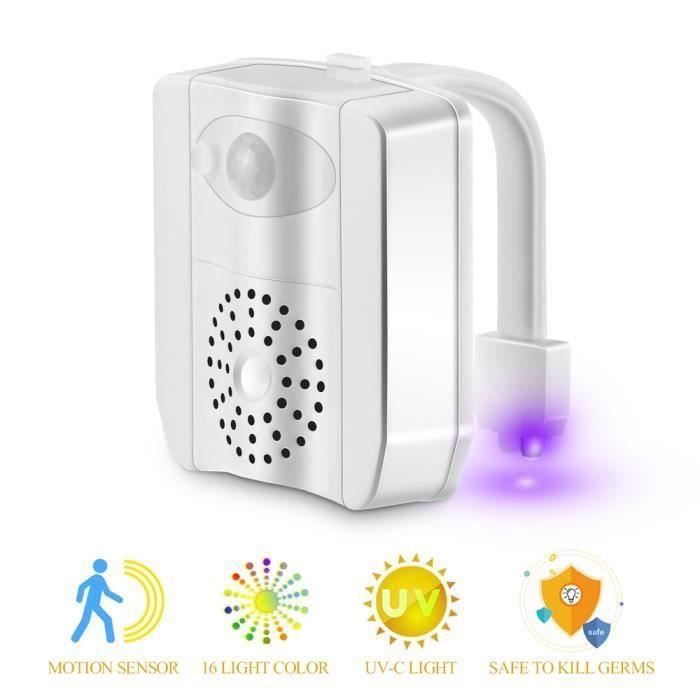ANG Veilleuse Lampe Corps Détection Nuit Lumière Capteur Mouvement Siège Cuvette Toilette UV-C Désinfection de la lumière