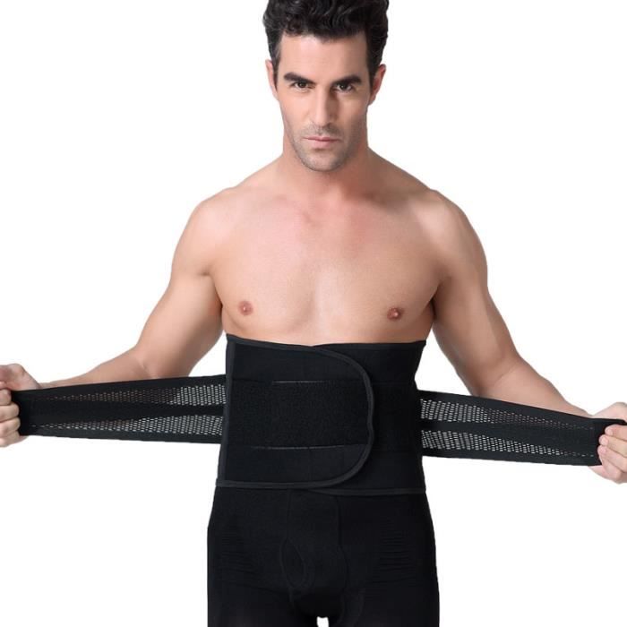 Ceinture de Sudation,Plat Waist Trainer,Abdominale Minceur Ceinture,Gaine Réglable,Corset Minceur Ventre,pour Homme,Femme,Fitness,M