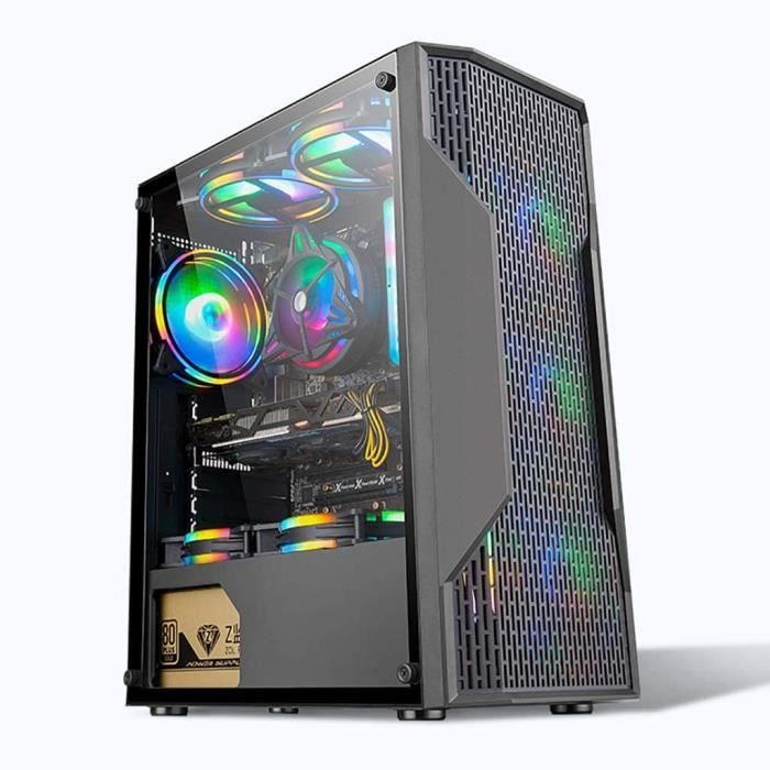 BOITIER PC PANNEAUX LATERAUX Boitier Aerocool MidTour ATX PC Gaming Computer Case Panneaux Lateacuteraux Acrylique Ameacutena302