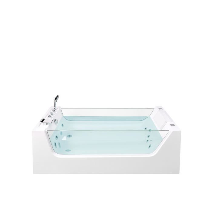 Baignoire balnéo blanche 170 x 80 cm OYON