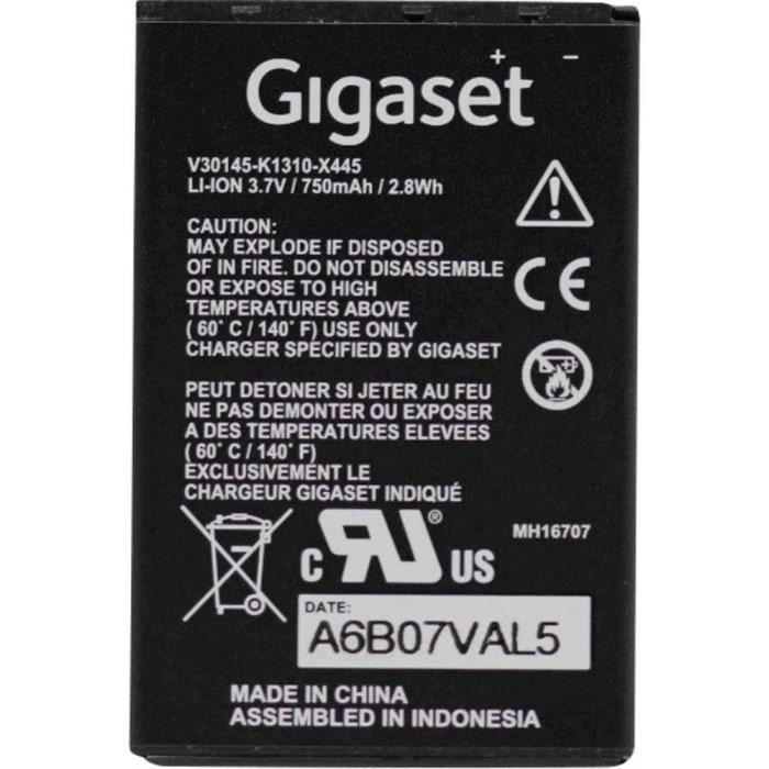 Batterie pour téléphone sans fil Gigaset Pro V30145-K1310-X445