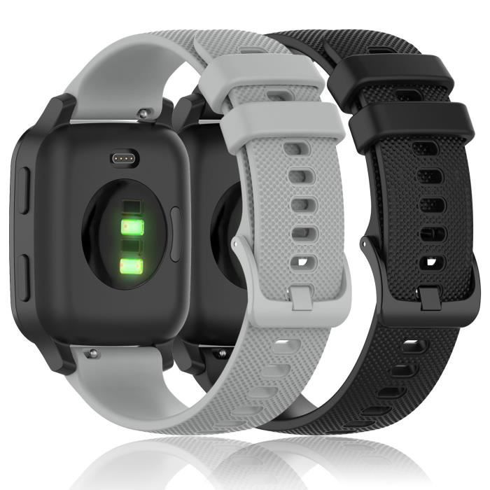 2pcs pour Bracelet Garmin Venu Bracelet Remplacement en Silicone Compatible pour Garmin Vivoactive 3 /Vivoactive 3 Music