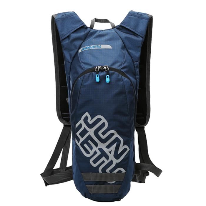 Sac d'hydratation extérieur Compact sac à dos pour 2L vessie d'eau étanche multi poches léger cyclisme course randonnée sac à dos-3
