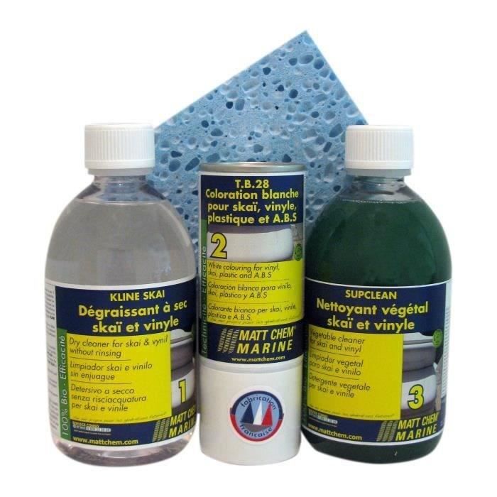 MATT CHEM Kit de Rénovation et Coloration pour Skaï et Vinyle