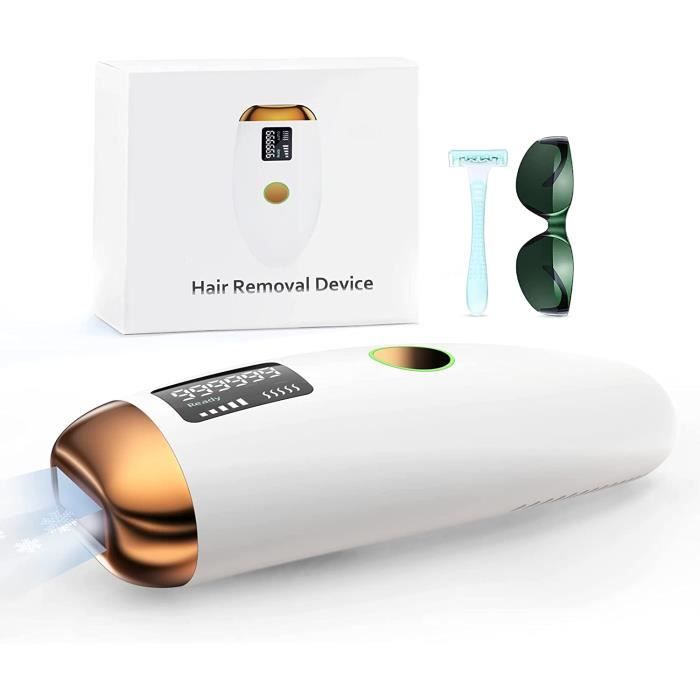 Épilateur à Lumière Pulsée IPL, Appareil d'épilation pour Femmes et Hommes, 999999 Flashs D'épilation à usage Domestique, Épilation