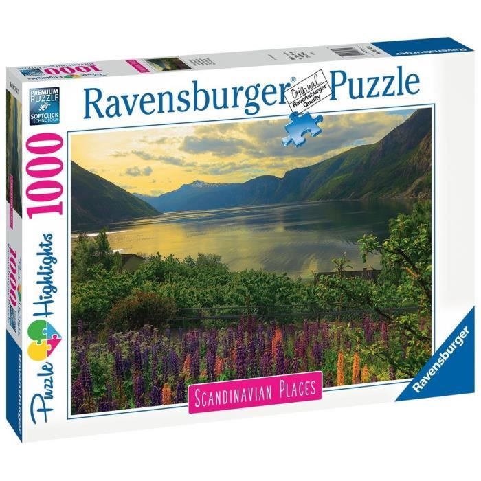 Ravensburger - Puzzle 1000 pièces - Fjord en Norvège (Puzzle Highlights)