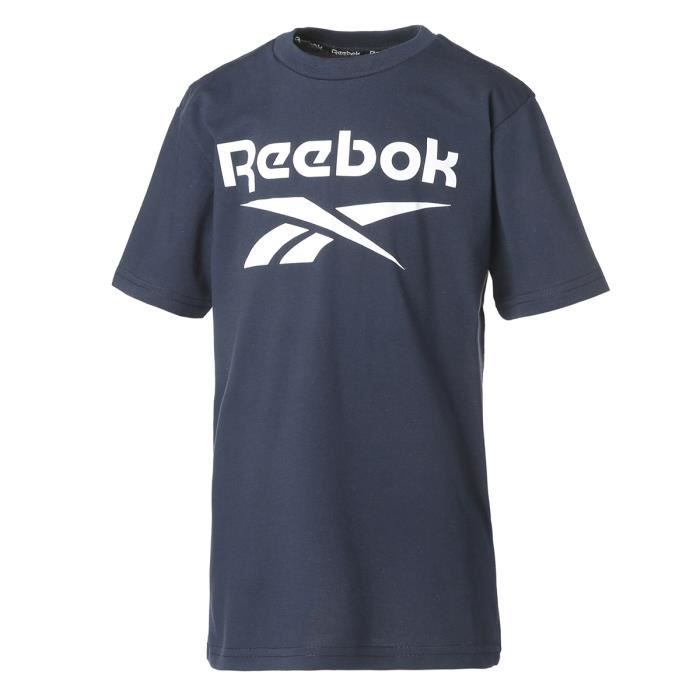 REEBOK - Teeshirt garçon - Marine - logo Classic