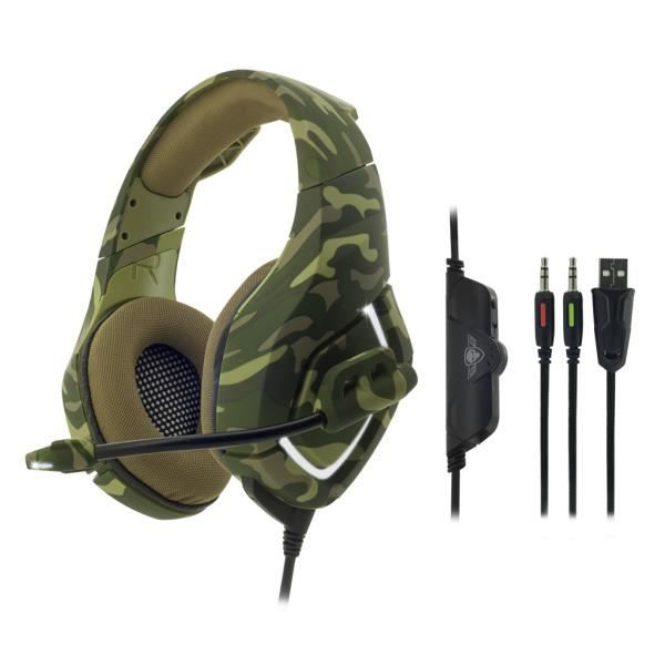 Casque Filaire Spirit Of Gamer Elite-H50, Army