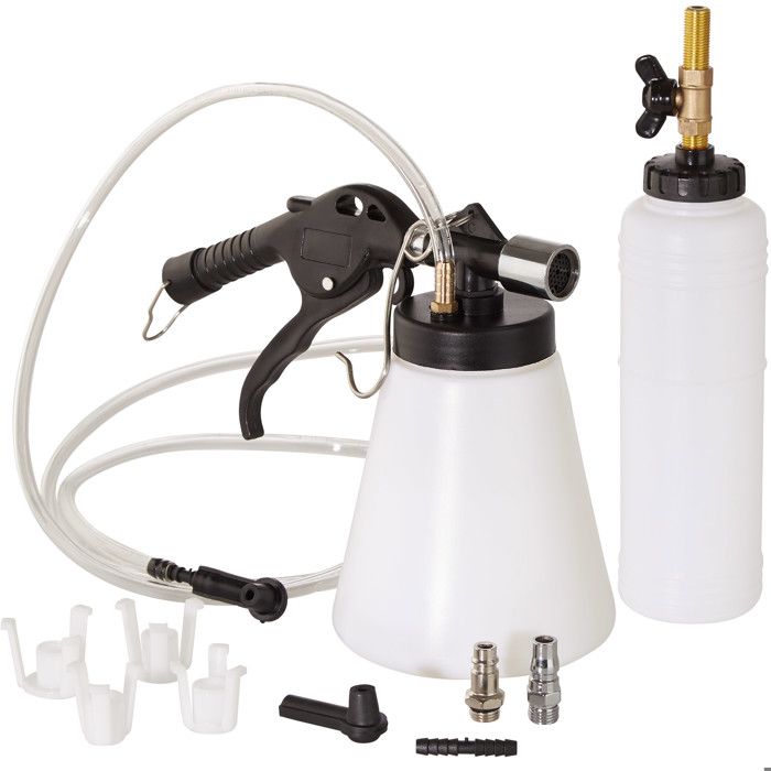 TECTAKE Purgeur de Freins Automatique 6 - 12 Bar pour Purge de Liquide de frein