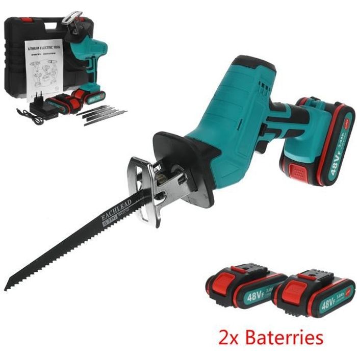 AvanC 36V Scie Sabre Alternative 2X Batterie 4000mAh avec 4 Lame Autobloquant LED