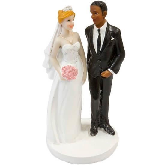 Figurine mariage couple de mariés mixte (x1) REF/SUJ4984 (Matière résine)