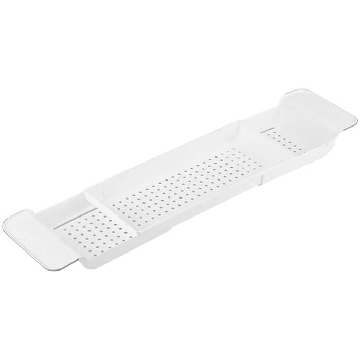 Pont de Bain Caddy Baignoire Plateaux de Service Évider Rack Égouttoir à Vaisselle Évolutif Livre de Téléphone Bougeoir à Vin
