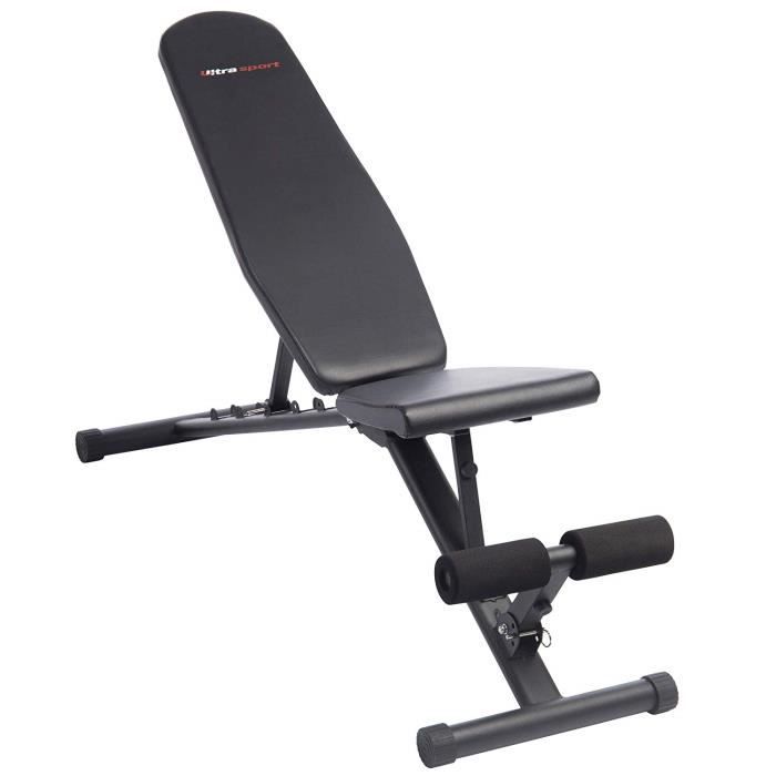 Ultrasport Banc de musculation universel / Banc d'entraînement repliable et supportant une charge maximale de 500 kg, utilisable à