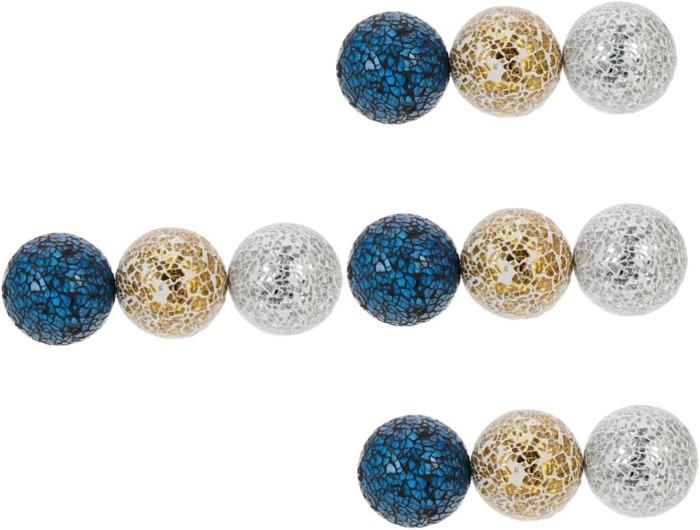 12 Pièces Boule De Verre Fissuré Table Basse En Verre Boules Décoratives En Céramique Décoration