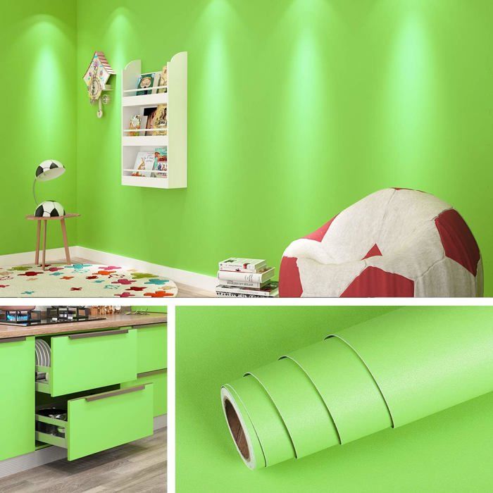 FunStick 40CM x 12M Papier Peint Adhesif Mural Cuisine Gris Papier