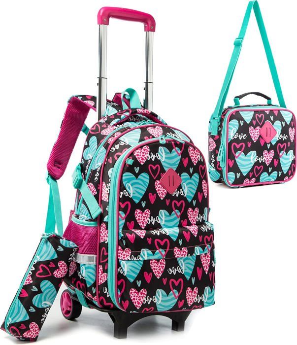 Cartable A Roulettes Garçon, Requin Sac Roulette Enfant Étui À Crayons ...