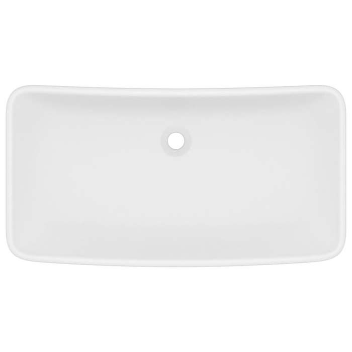 Lavabo de luxe Vasque à poser Vidaxl rectangulaire Blanc mat 71x38 cm Céramique L145