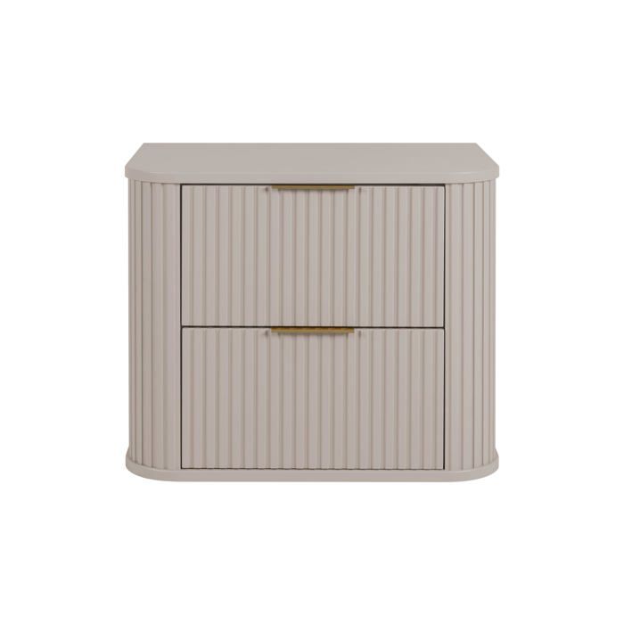 Meuble de salle de bain - Cachemire - 120 cm - 4 tiroirs - Poignée dorée - MDF et laminé