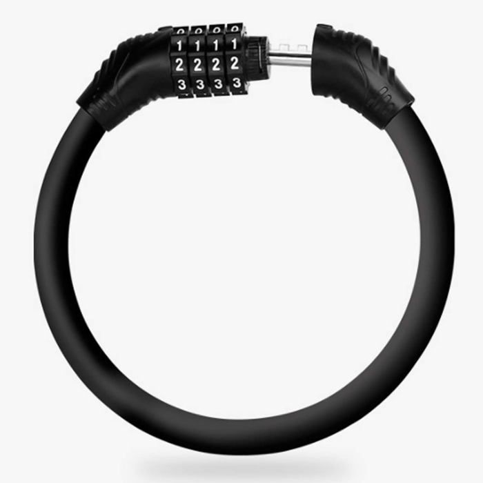 URBAN 450P Cadenas Cable Antivol Vélo 150cm ø8mm - Acier Tressé Avec Support - Sécurité Moto Scooter