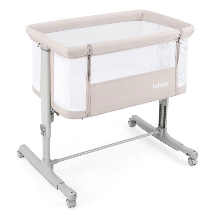 Berceau Cododo DROMADER Évolutif - Avec Roulettes, 7 Hauteurs, Filet Respirant, Pliable