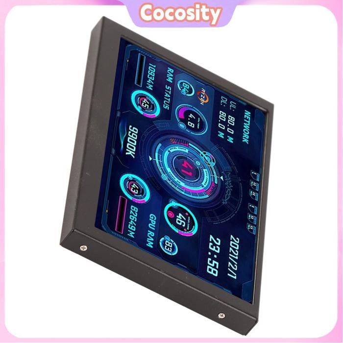 Données PC CPU Type C pour la température AIDA64 CM751 80013A Moniteur de tête dimprimante 5in IPS Écran daffichage USB GPU RAM