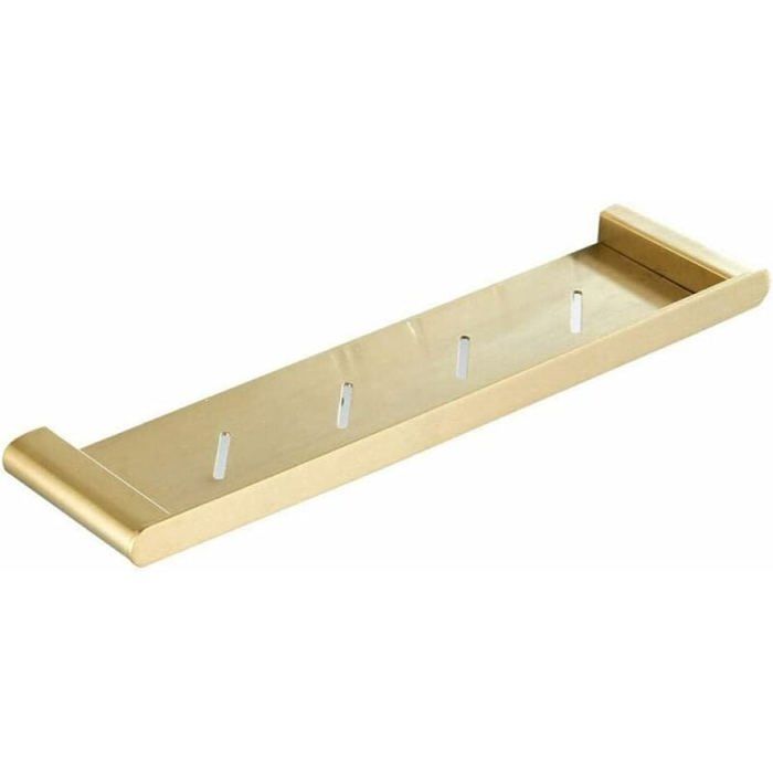 Étagère de Salle de Bain Simple en Acier Inoxydable Brossé Doré 50 cm PELLE