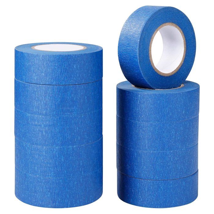 Fyguard 4 Rolls Masking Tape, 50 m x 24 mm Blue Painter Masking Tape Heat Resistant Painter Paper Tape for Painting, Renovation, Crafts