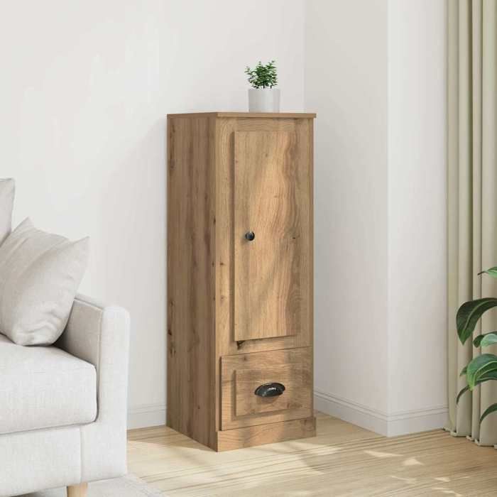 Clarence* Buffet - Bahut Meuble de rangementhaut chêne artisanal 36x355x1035 cm Bois dingénierie &Europ8849375