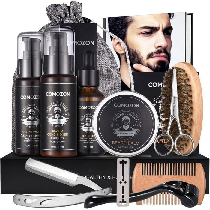 Kit dentretien de barbe - Huile à barbe - Baume