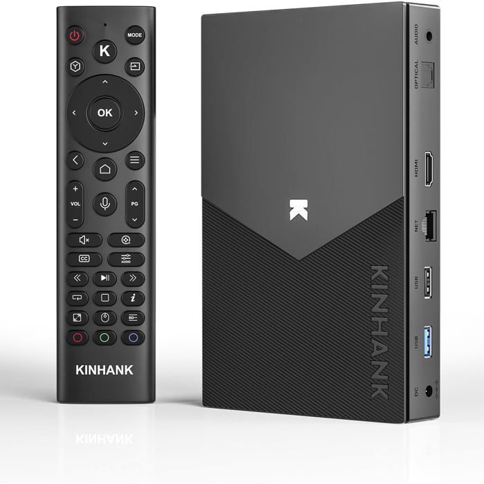 Kinhank Box TV Android 8K S928X-K - Lecteur multimédia 4K avec Dolby Vision et WiFi 6
