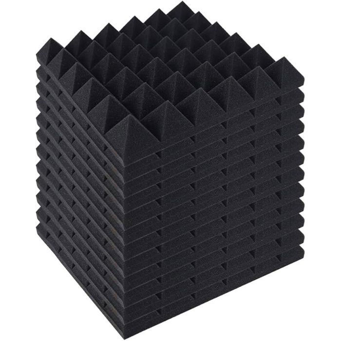 Panneaux Acoustiques En Mousse Haute Densité - Forme Coin, Ignifuge, Autocollant - Pour Studio, Bureau, Chambre