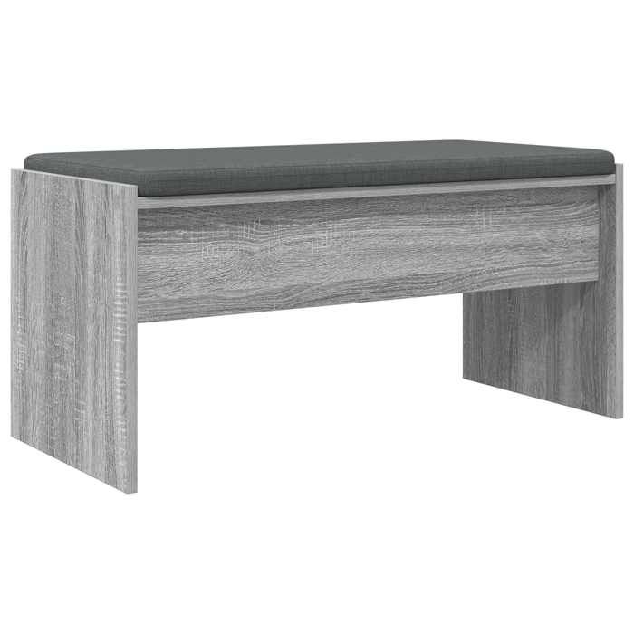 Saison Soldes Banc dentrée avec coussin - SARAZYJ - pour 2 Personnes - Gris Sonoma 83x38x40 cm MM6277