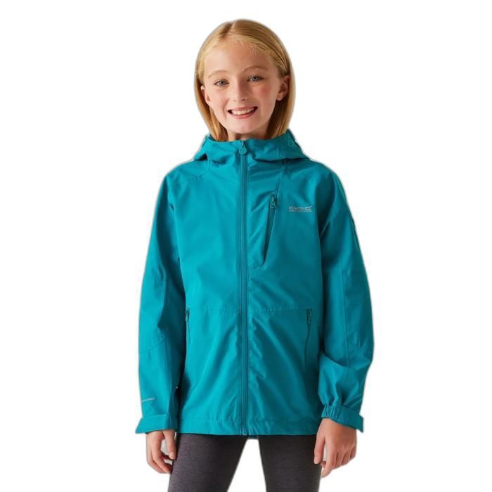 Veste imperméable à capuche enfant Regatta Calderdale III - exotic plume