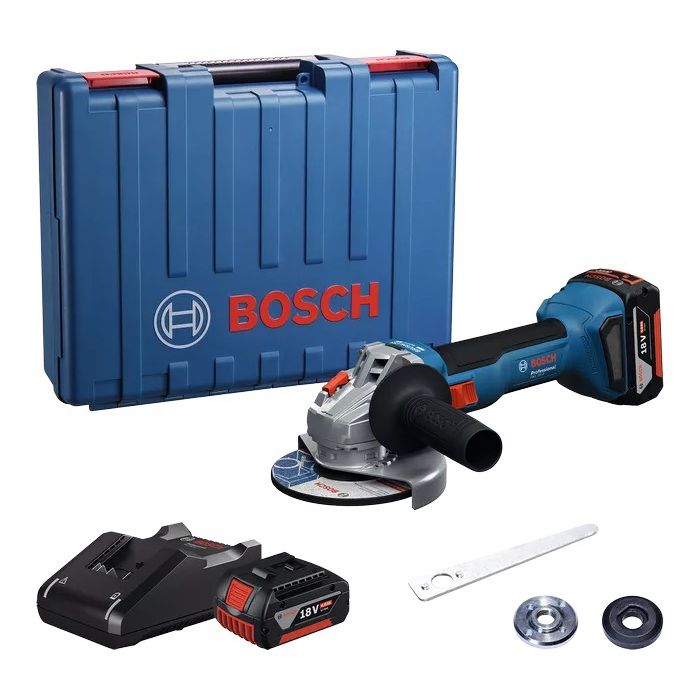Bosch Professional 18V System meuleuse angulaire sans fil GWS 18V 8 diamètre de disque 125 mm incl 2x GBA 4 0 Ah chargeur GAL 18V 40 coffret de transport - vue 2