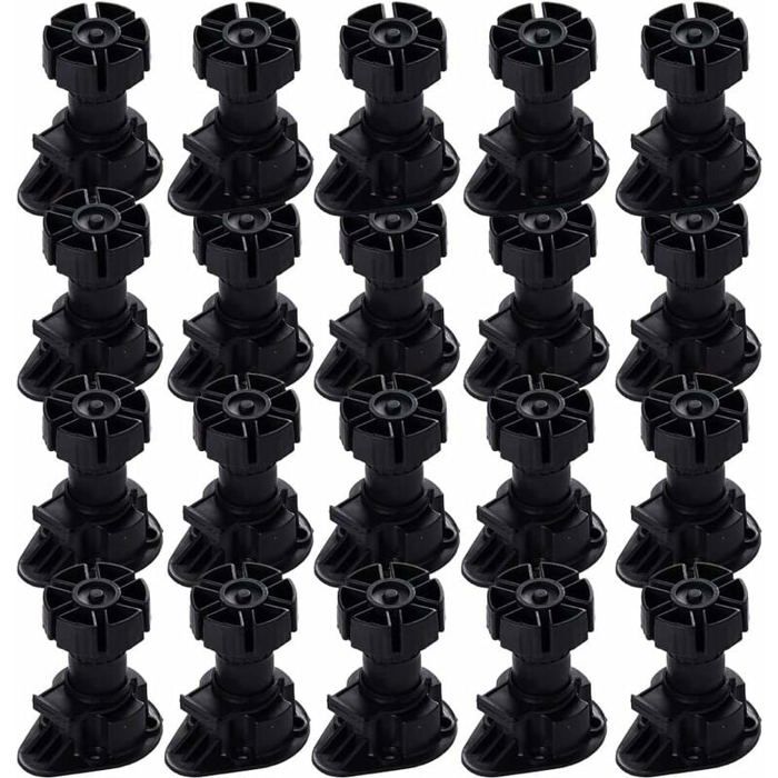 20 Pièces Pied Réglable Pour Meuble Clip Fixation Base Pour Meubles Pieds Meuble Cuisine Pieds De Table Pieds De Meubles