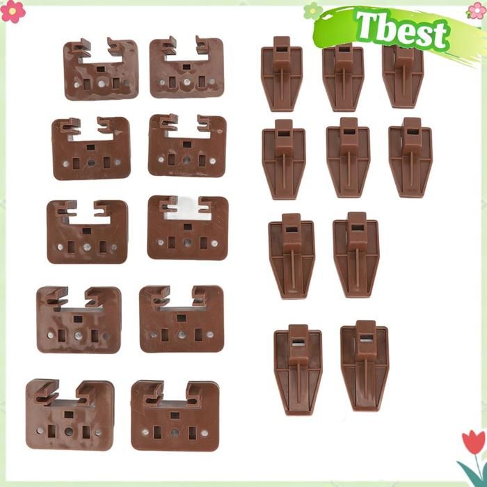 10 jeux de glissières de tiroir guides en plastique universels de remplacement 30 vis de montage et pour commodes tables de
