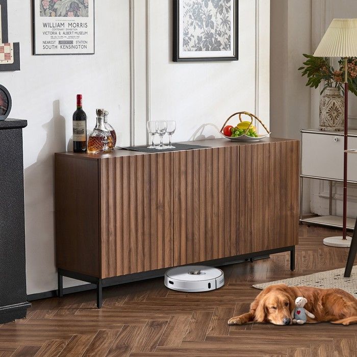 Buffet de rangement - MINIMAL - MINIMAL - 150 x 40 x 80 cm - 3 portes - Design 3D ondulé Buffet de rangement - MINIMAL - MINIMAL - 150 x 40 x 80 cm - 3 portes - Design 3D ondulé