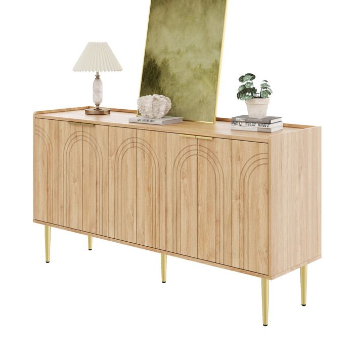Buffet bahut moderne avec rangements pour salon 140 x 38 x 75 cm