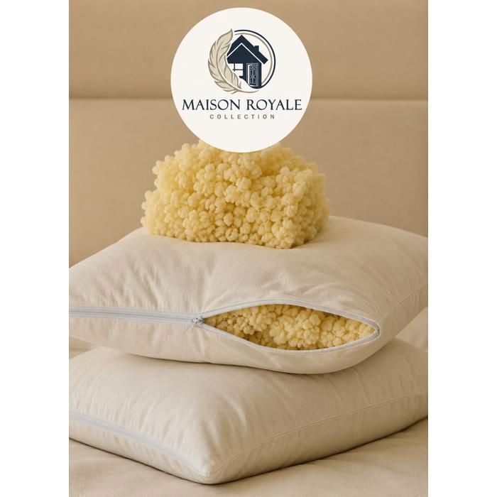 Oreiller 100 % Laine Mérinos – 50x70-Confort Naturel & Soutien Élevé
