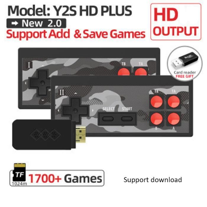 Jeux Y2S 1700-Console De Jeu Vidéo Rétro U8, Manette Sans Fil Plug.