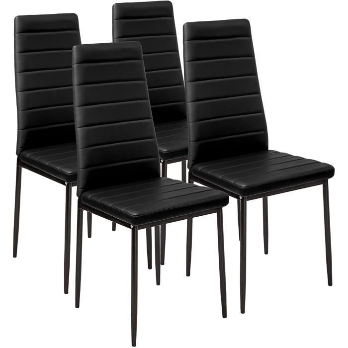 lot de 4 chaises de salle à manger 40 x 47 x 98cm noir