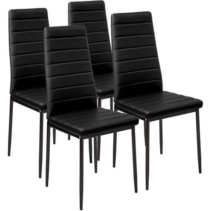 Lot de 4 chaises de salle à manger 40 x 47 x 98cm Noir