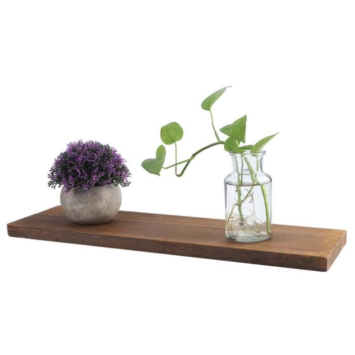Étagère Murale D'angle En Bois Style Lotus - Design Rétro Et écran - Pour Déco Et Rangement Léger
