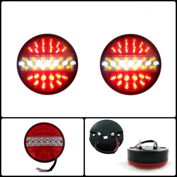 2 Paires De Feux Arrière LED 12V Pour Camion - Feux Stop, Clignotants, Feu Arrière - Lot De 4